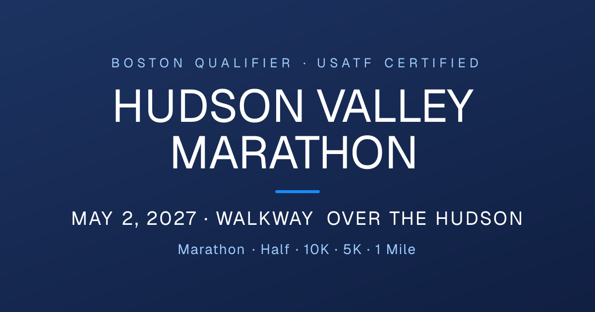 Schedule of Events — Hudson Valley Marathon