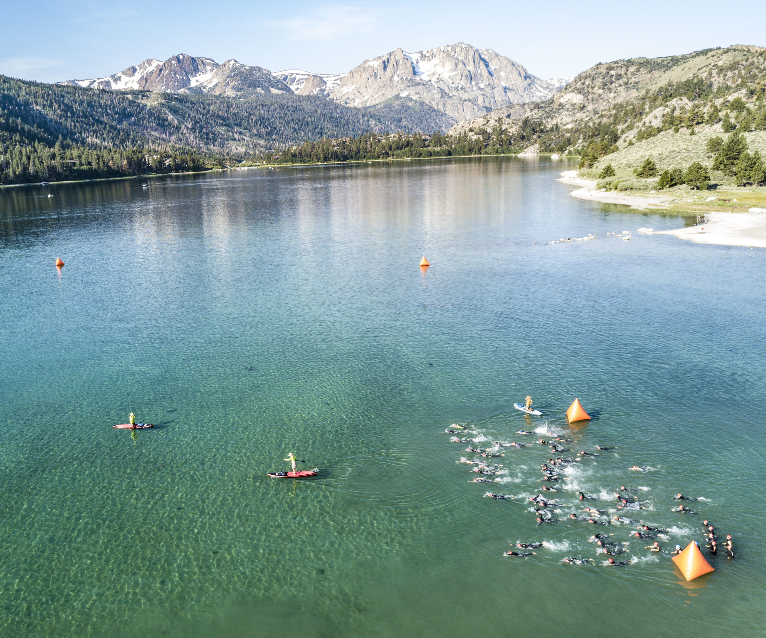 JuneLakeTri2017-2-swim-from-above-scaled